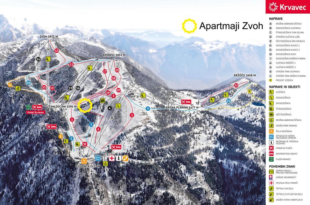 Apartments Zvoh, Krvavec, Ski-In, Ski-Out Cerklje na Gorenjskem Esterno foto